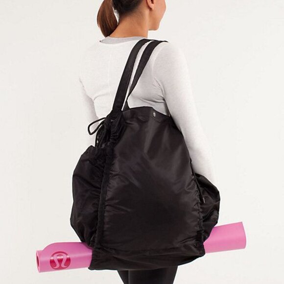 lululemon athletica Handbags - ON HOLD Lululemon Tote With Yoga Mat Carrier Pouch Removable Inside Zipper Pouch
